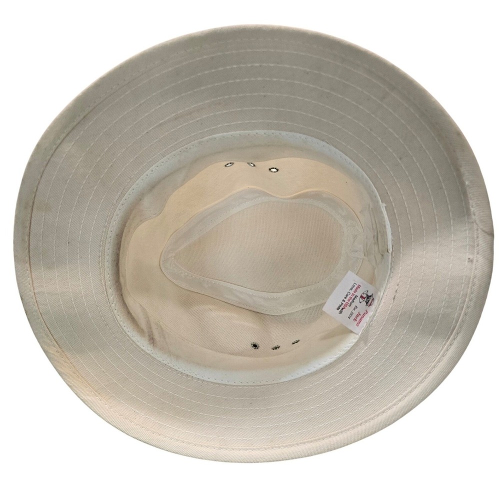 Panama Jack Safari Bucket Hat Beige Canvas Adjustable Strap Outdoor Sun Hat - Picture 7 of 7